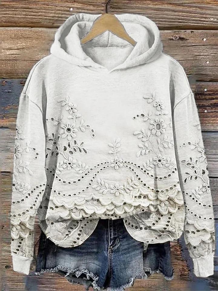 LINDA | SWEATER WITH LACE DETAILSs