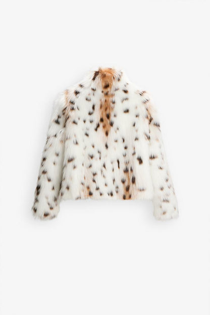 ALICE | LEOPARD FAUX FUR JACKET