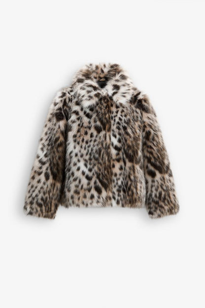 ALICE | LEOPARD FAUX FUR JACKET