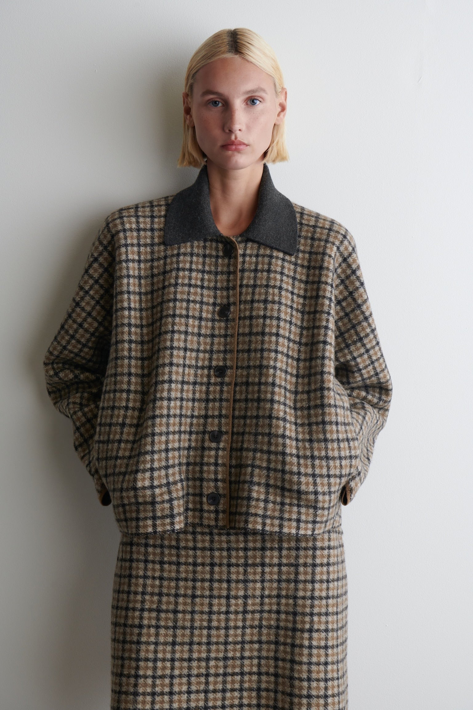 QUINN |  WOOL CHECK JACKET