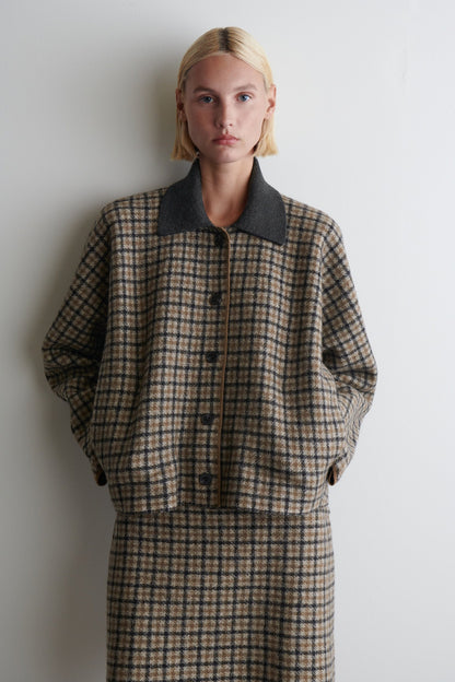 QUINN |  WOOL CHECK JACKET