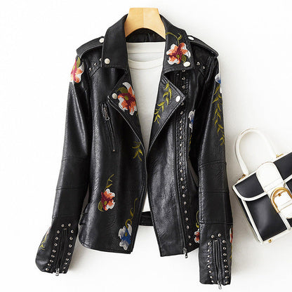 ELARA | EMBROIDERED MOTO JACKET
