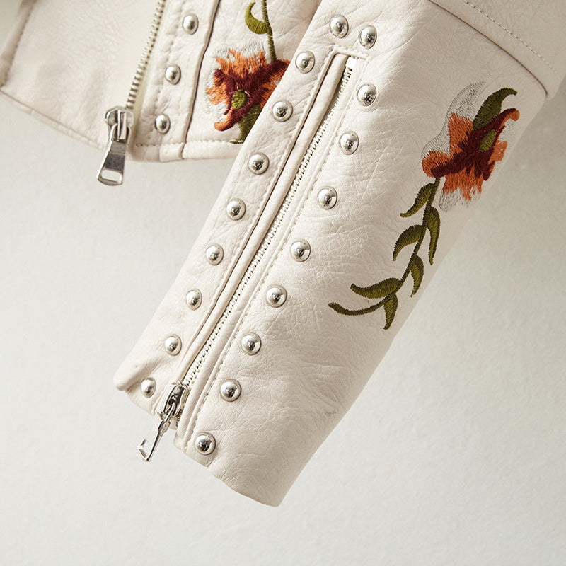 ELARA | EMBROIDERED MOTO JACKET