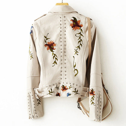 ELARA | EMBROIDERED MOTO JACKET
