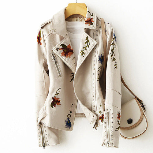 ELARA | EMBROIDERED MOTO JACKET