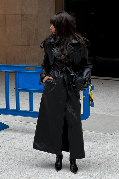 CORA | TEXTURED TRENCH COAT