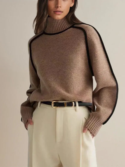 OLIVE | CASHMERE TURTLENECK SWEATER