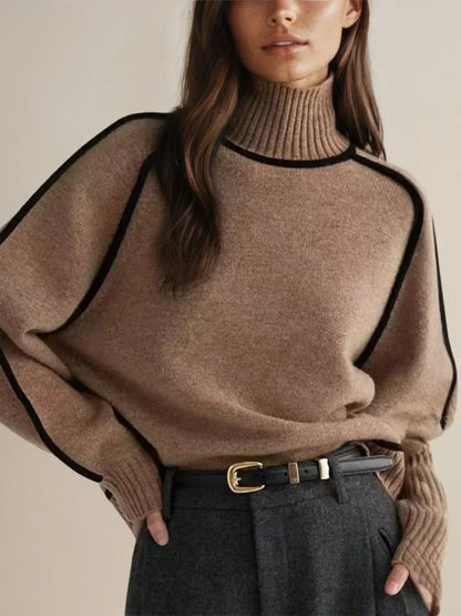 OLIVE | CASHMERE TURTLENECK SWEATER