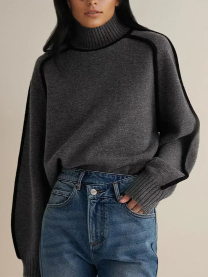 OLIVE | CASHMERE TURTLENECK SWEATER