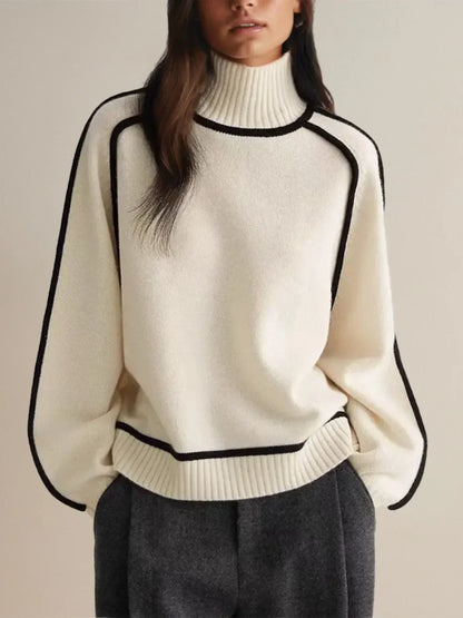 OLIVE | CASHMERE TURTLENECK SWEATER