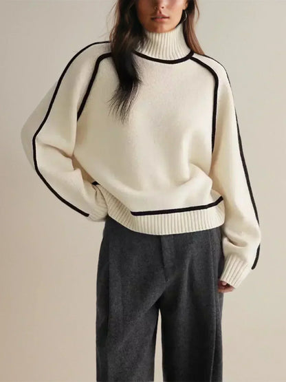 OLIVE | CASHMERE TURTLENECK SWEATER
