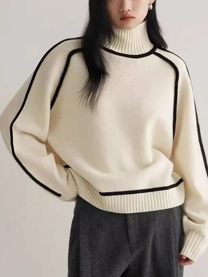 OLIVE | CASHMERE TURTLENECK SWEATER