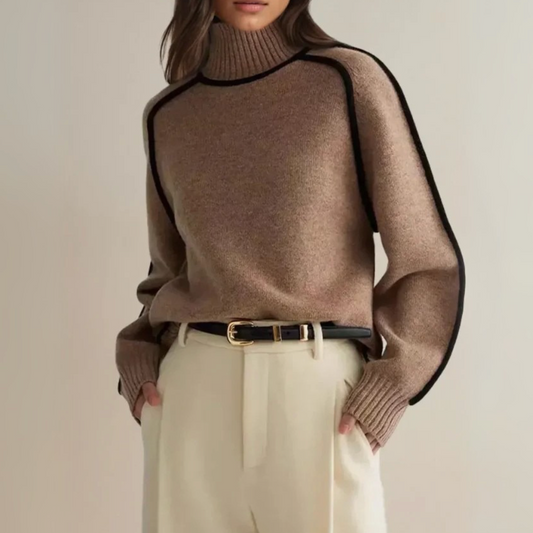 OLIVE | CASHMERE TURTLENECK SWEATER