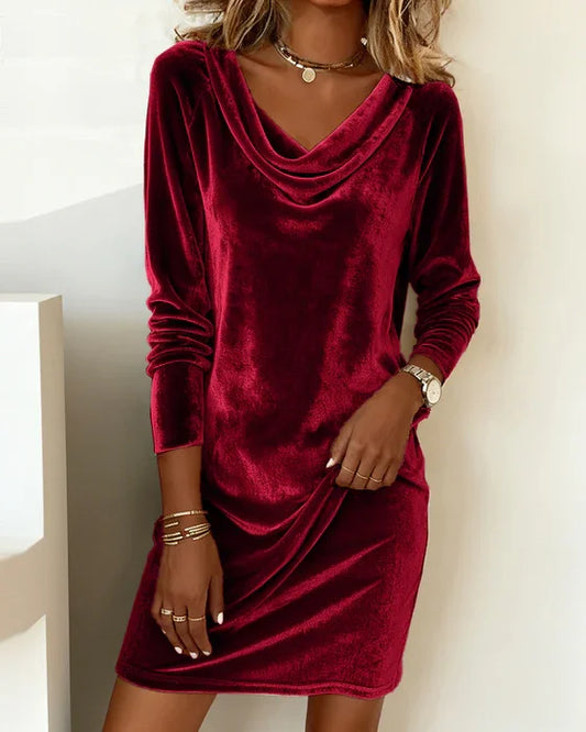 FROSINA | LOOSE FITTING VELVET DRESS