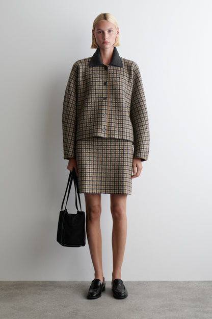 QUINN |  WOOL CHECK JACKET