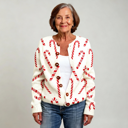 MATHILDE | FESTIVE CANDY CARDIGAN